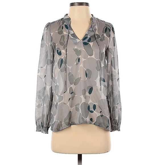Ann Taylor LOFT Sheer Tunic Blouse l SIZE SP - Picture 1 of 6